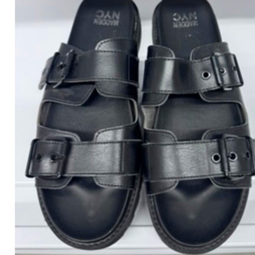 "STEVE MADDEN NYC" Casual LUG-SOLE Footbed Sandals Size 11 - Picture 1 of 11